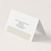 単純エレガントミニマモダンリスト 名刺 (裏面)