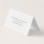 単純エレガントミニマル 名刺 (裏面)