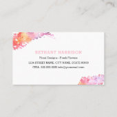 単純エレガント花屋 名刺 (裏面)