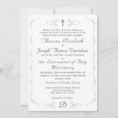 単純カトリック結婚式招待状 招待状 (正面)