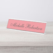 単純クラシカルミニマリスト独自の名前を追加 デスクネームプレート (正面)