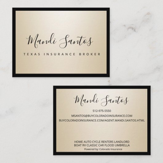 単純シャンパン 名刺 (正面/裏面)