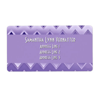 単純ジグザグ – 紫 ラベル