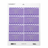 単純ジグザグ – 紫 ラベル (フルシート)
