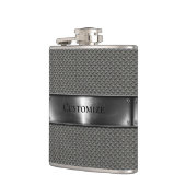 単純スチール金属 フラスク (左)