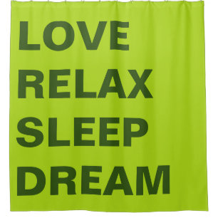 単純デザイン「長方形春緑」 シャワーカーテン