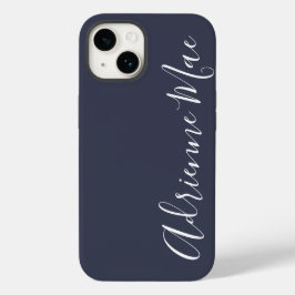 単純パーソナライズされたネイビーブルー Case-Mate iPhone 14ケース