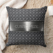 単純パーソナライズされた鋼メタルテクスチャ クッション (ブランケット)
