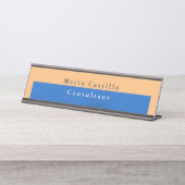 単純ミニマエレガントリスト デスクネームプレート (正面)