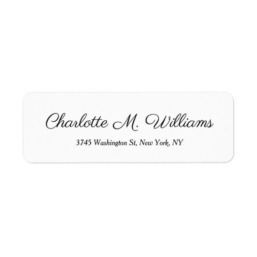 単純ミニマルプロフェッショナルモダンエレガント ラベル (正面)