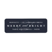 単純メリー海軍 |休日差出人住所 ラベル (正面)