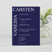 単純モダンなグ結婚ラム 招待状 (スタンド正面)