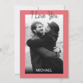 単純モダンなフォトバレンタインデー シーズンカード (正面)