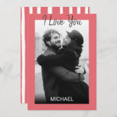 単純モダンなフォトバレンタインデー シーズンカード (正面/裏面)