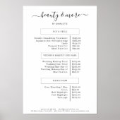 単純モダンサロン価格表 ポスター (正面)