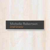 単純モダンミニマリスト独自の名前を追加 サインプレート (正面)