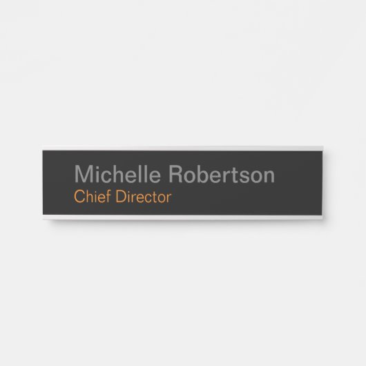 単純モダンミニマリスト独自の名前を追加 サインプレート (正面)