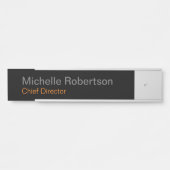 単純モダンミニマリスト独自の名前を追加 サインプレート (正面)