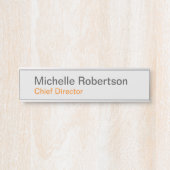 単純モダンミニマリスト独自の名前を追加 サインプレート (正面)