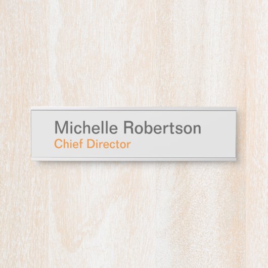 単純モダンミニマリスト独自の名前を追加 サインプレート (正面)