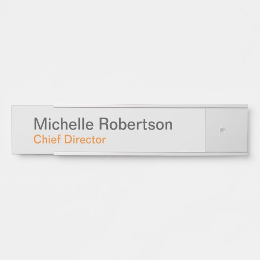 単純モダンミニマリスト独自の名前を追加 サインプレート (正面)