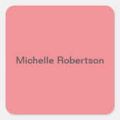 単純モダンミニマリスト独自の名前を追加 スクエアシール (正面)