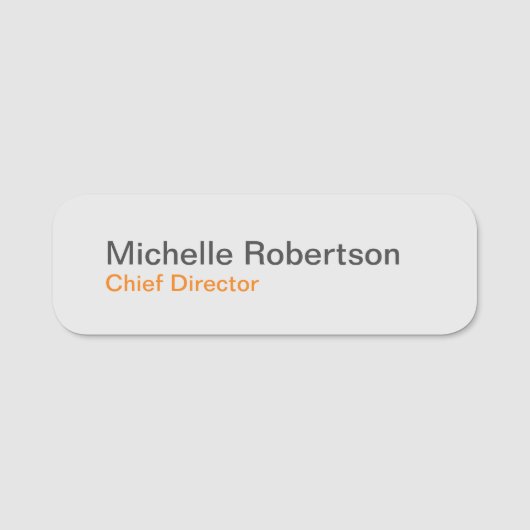 単純モダンミニマリスト独自の名前を追加 名札 (正面)