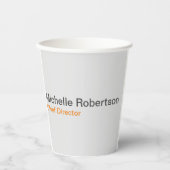 単純モダンミニマリスト独自の名前を追加 紙コップ (正面)