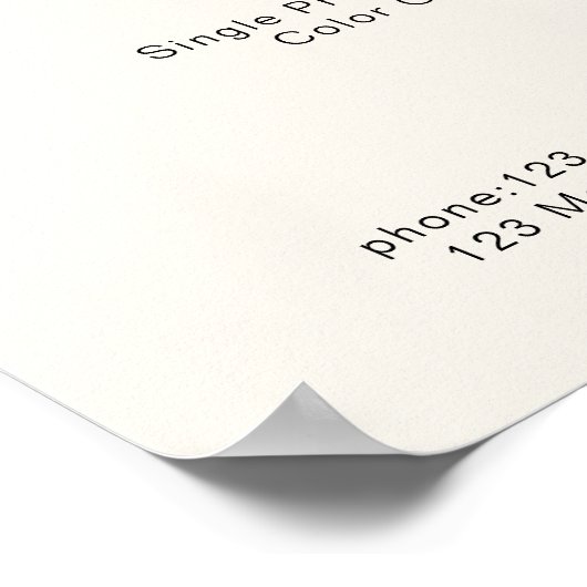 単純モダン価格表ポスター ポスター (角)