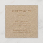 単純モダンQuarコードスクエアビジネススクエアバス スクエア名刺 (裏面)