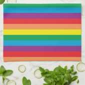 単純レインボーパターン キッチンタオル (折り畳み)