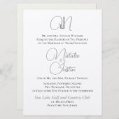 単純化およびトレンディーフラット結婚式招待状 招待状 (正面/裏面)