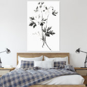 単純化されたキレ葉ンタースケッチ キャンバスプリント (インサイチュ (寝室))