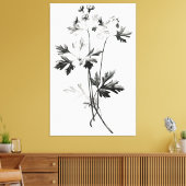 単純化されたキレ葉ンタースケッチ キャンバスプリント (インサイチュ (リビング))