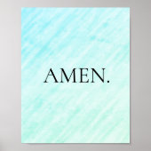 単純化されたミニマルな信仰声明 ポスター (正面)