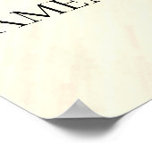 単純化されたミニマルな信仰声明 ポスター (角)