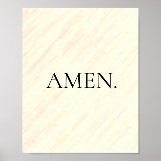 単純化されたミニマルな信仰声明 ポスター (正面)