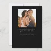 単純化された白黒私たちは写真を保存する日付 セーブザデート (裏面)