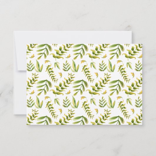 単純化したハーブおよび植物の保存日付| セーブザデート (裏面)