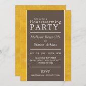 単純化タイポグラフィ、引っ越し祝いパーティーパーティー招待状 案内状 (正面/裏面)