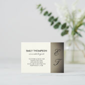 単純化モノグラム（黄色オフ）アポイントメント 予約カード (スタンド正面)