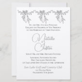 単純化/トレンディー金属シルブ結婚式招待状 招待状 (正面)