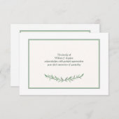 単純式の悔やみや弔慰のサンキューカード サンキューカード (正面/裏面)