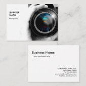 単純白黒カメラカメラレンズ 名刺 (正面/裏面)