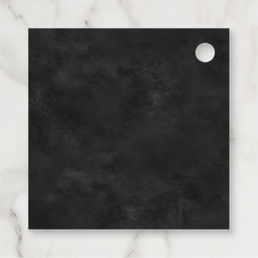 単純白黒ヴィンテージバラ フェイバータグ (裏面)