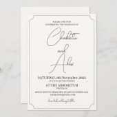 単純結婚式招待状 招待状 (正面/裏面)