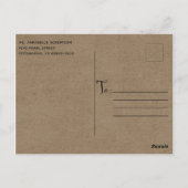 単素朴にクラフトブライダルシャワー招待 ポストカード (裏面)