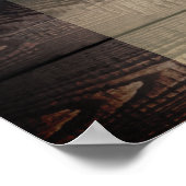 単素朴材ライト文字列のウェルカムサイン ポスター (角)