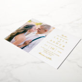 単統一された実在箔フォト結婚式招待状 箔招待状 (回転した状態)