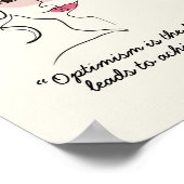 単線顔スケッチと引用文 ポスター (角)